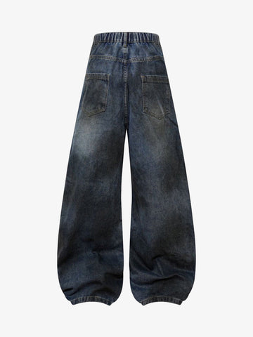 Dirty Dye Baggy Barrel Jeans 
