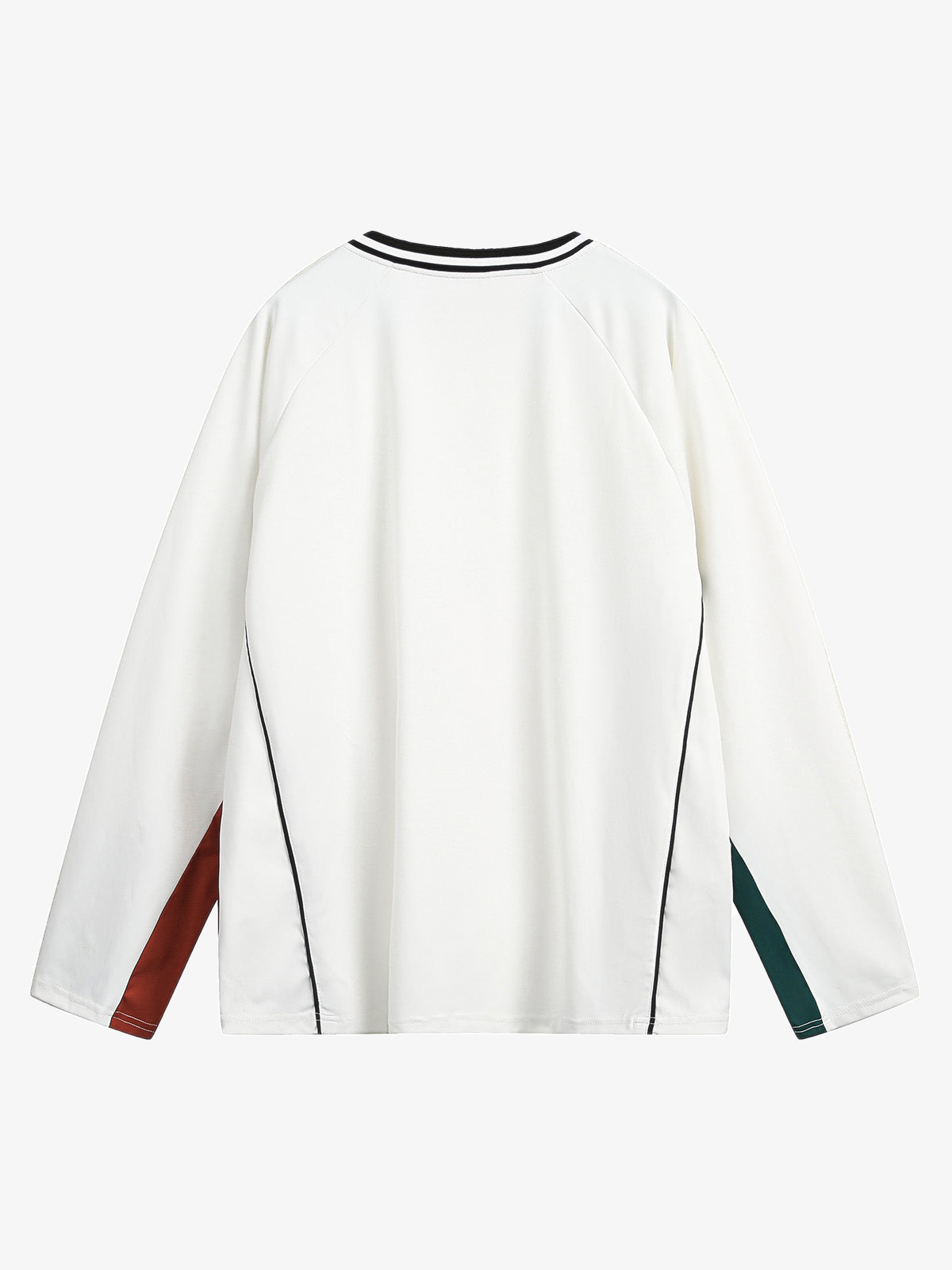 Jersey Contrast Color Stitching Long Sleeve T-shirt 