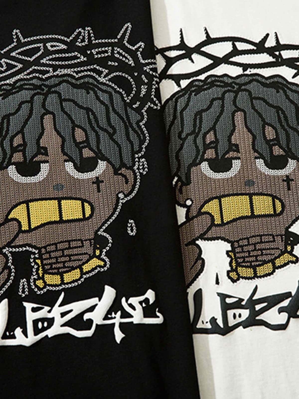 Thesupermade Cartoon Foam Loose T-Shirt 