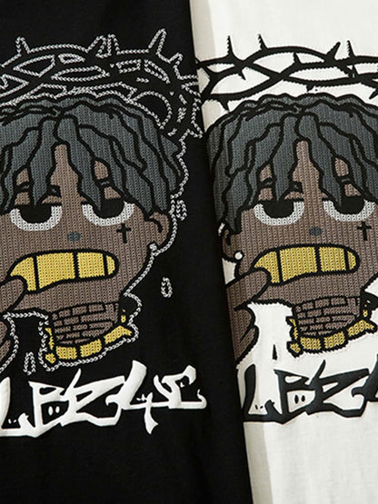 Thesupermade Cartoon Foam Loose T-Shirt 