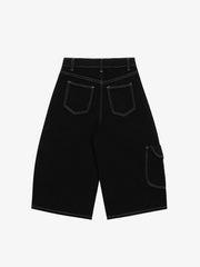 Denim Welt-Embellished Cargo Jorts - 2408 