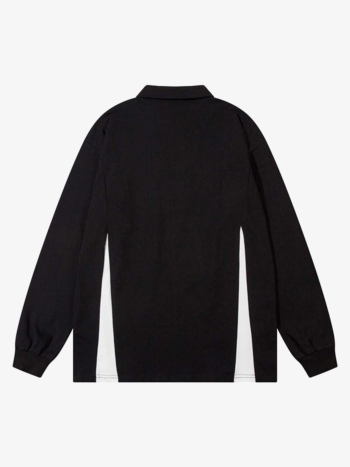 Thesupermade High Street Racing Long Sleeve Polo Shirt- 1980 