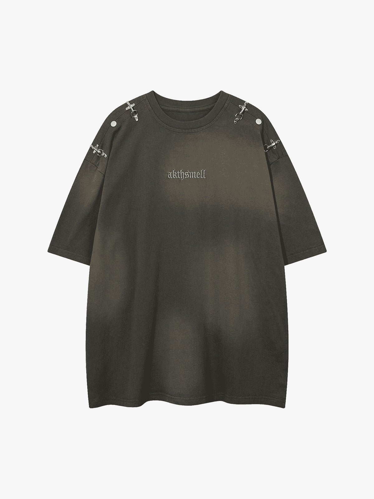 Thesupermade Washed Embroidered Street Rap T-Shirt - 2102 