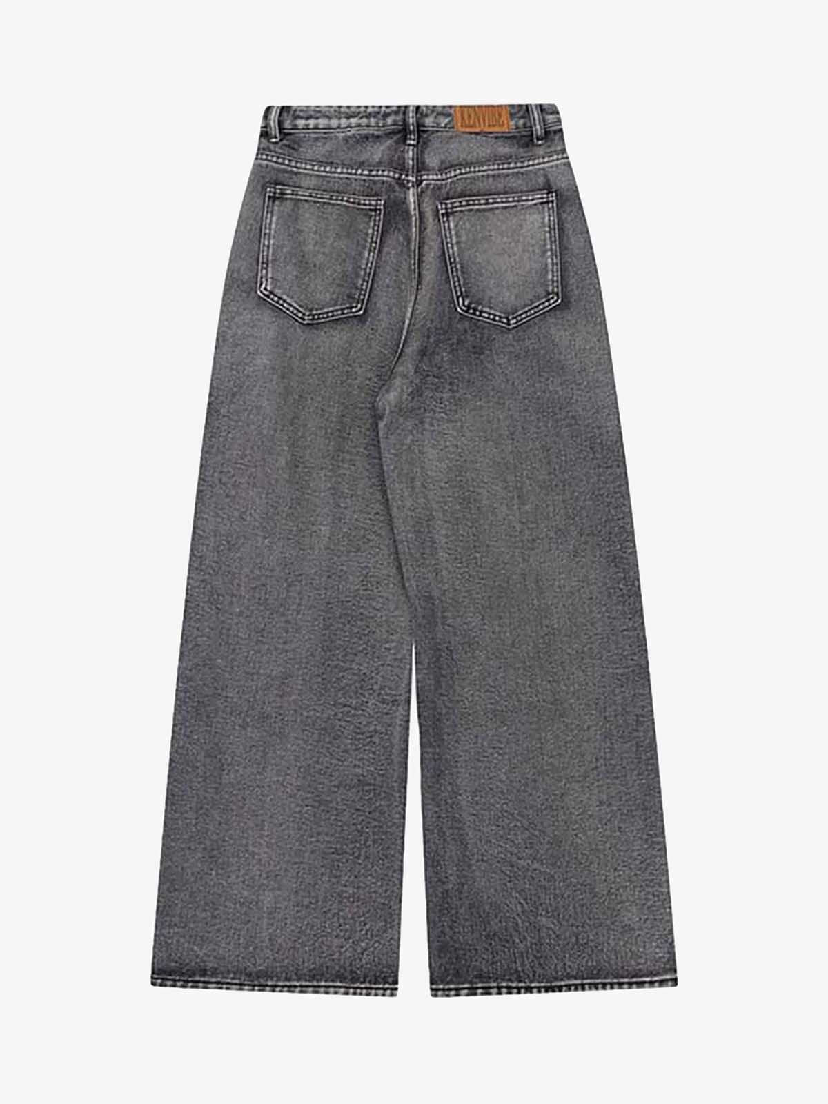Thesupermade Graffiti Distressed Washed Baggy Jeans - 1886 