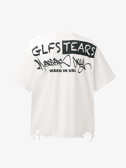 Retro Letter Lip Graphic T-Shirt 