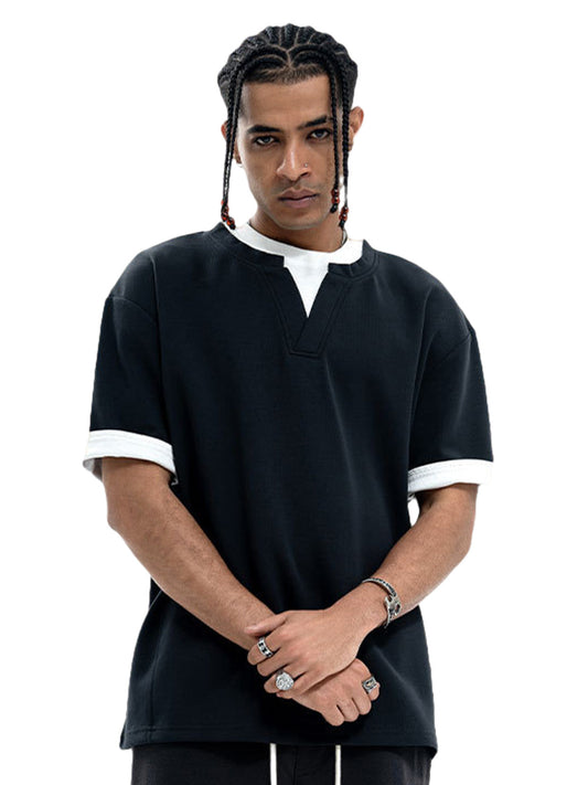 Cleanfit Faux Two-Piece Oversized T-Shirt 