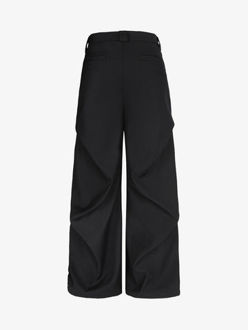 Woven Retro Cleanfit Pleated Drape Pants 