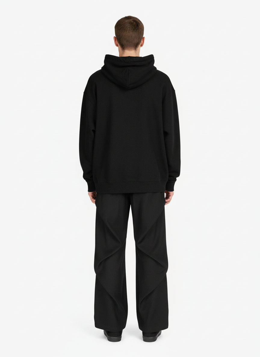 Woven Retro Cleanfit Pleated Drape Pants 