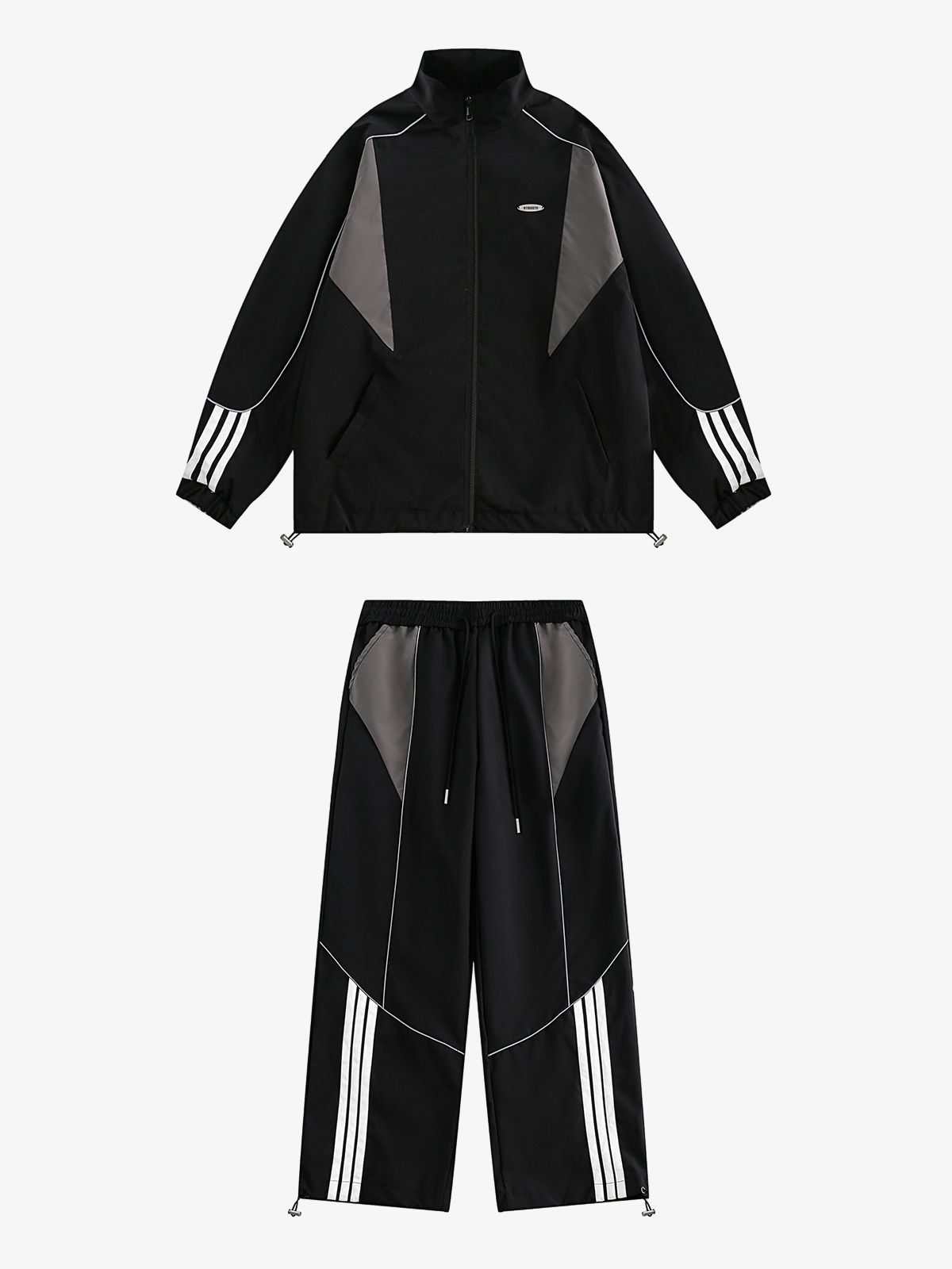 Thesupermade Contrast color patchwork Track Jacket 