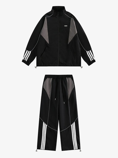 Thesupermade Contrast color patchwork Track Jacket 