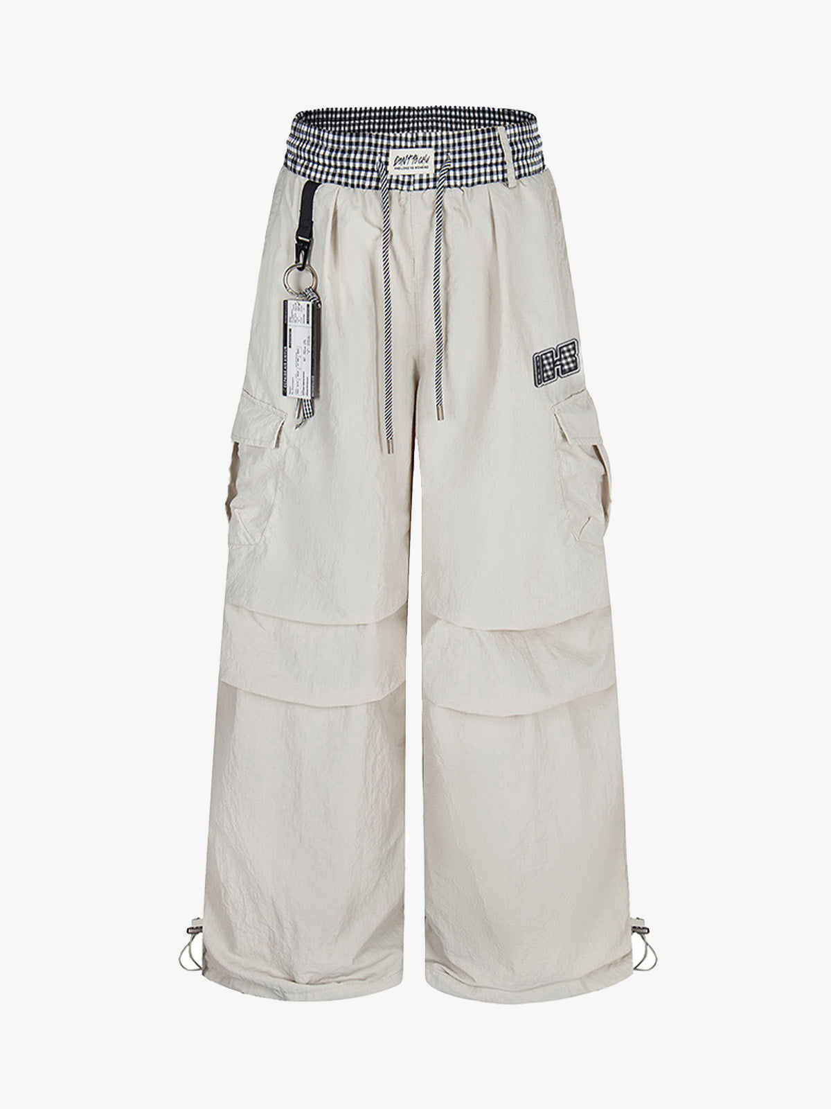 Double Waist Drawstring Baggy Cargo Pants 