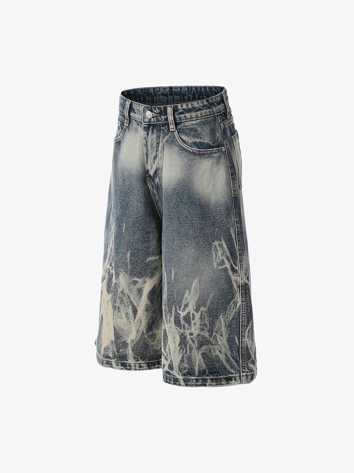 Retro Spray Monkey Washed Baggy Jorts 