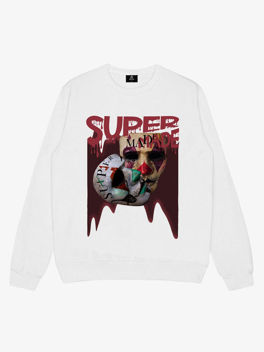 Thesupermade Logo Double Mask Printed Hoodie 