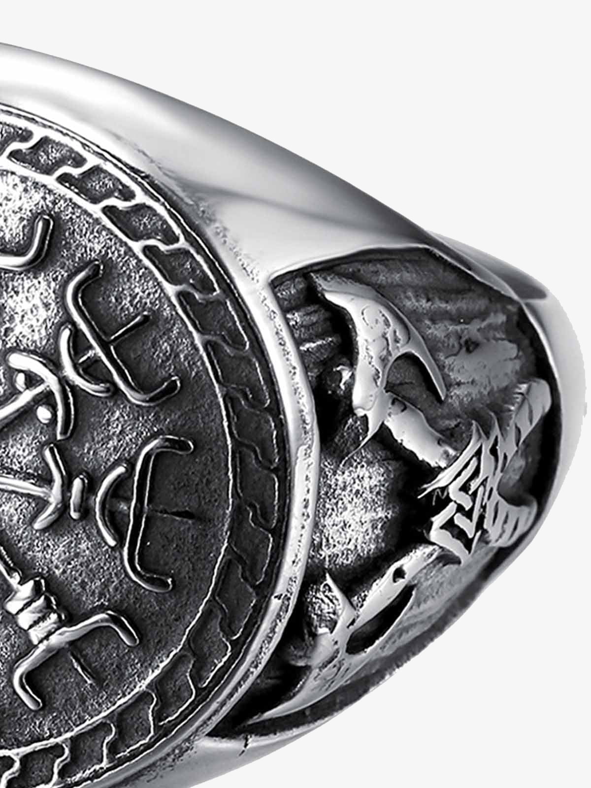 Engraved Stainless Steel Ring 