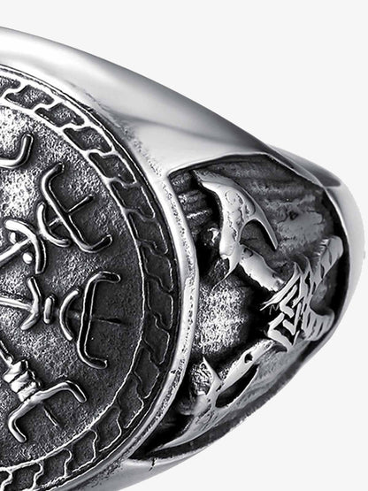 Engraved Stainless Steel Ring 