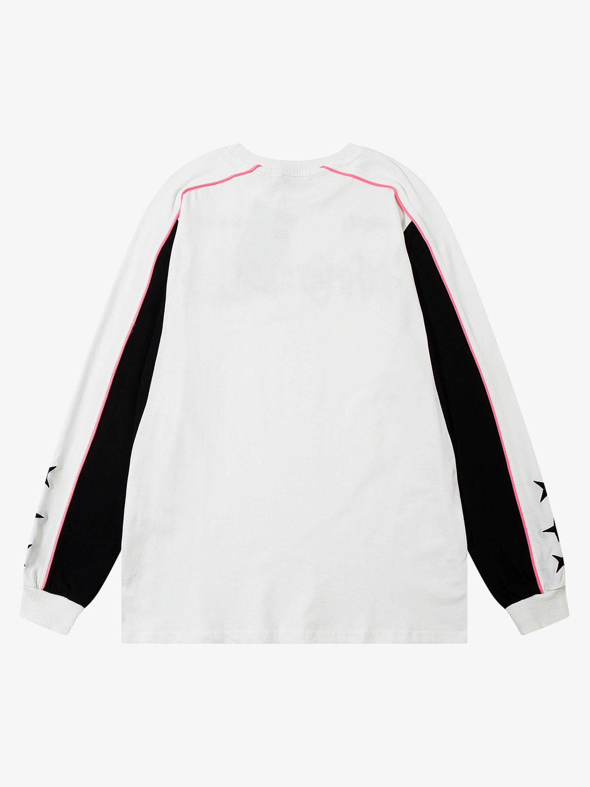 Thesupermade Silver Letter Cross Embroidery Long Sleeve T-shirt 