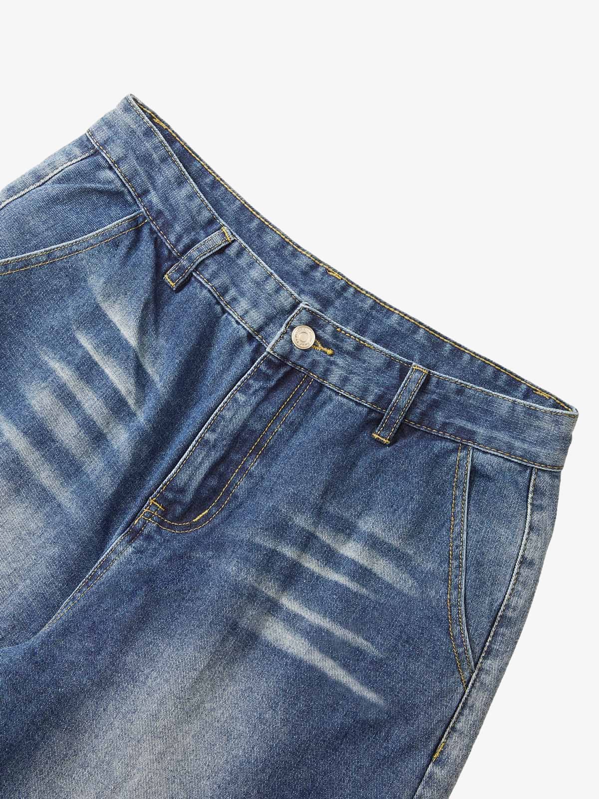 Thesupermade Homemade Large Pocket Cargo Jeans 