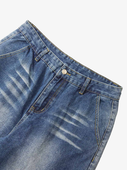 Thesupermade Homemade Large Pocket Cargo Jeans 