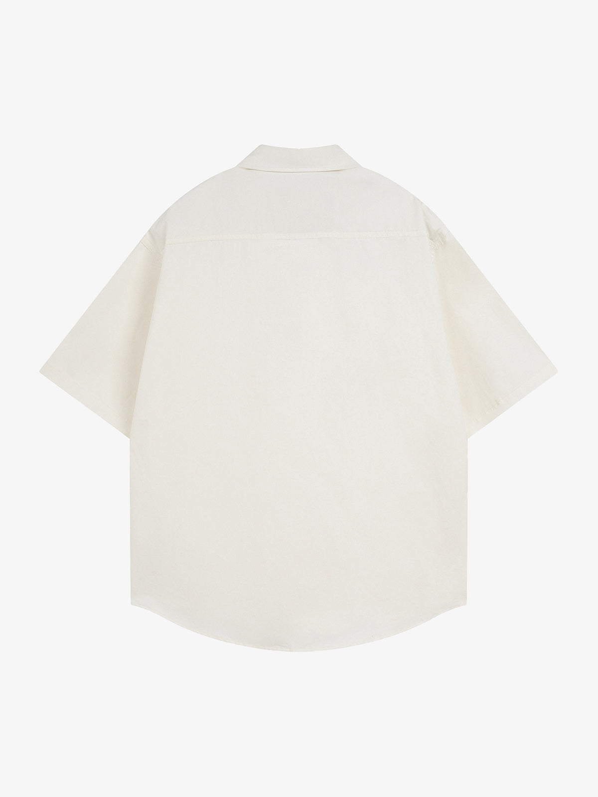 Retro Letter Print Short Sleeve Shirt - 2426 