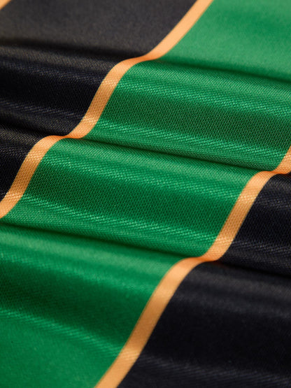 Original Retro Striped Spliced Sports Jersey T-Shirt - 2422 
