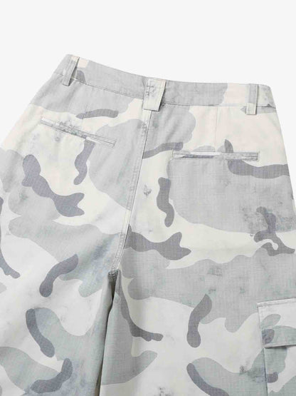 Camouflage Multi-Pocket Cargo Shorts 