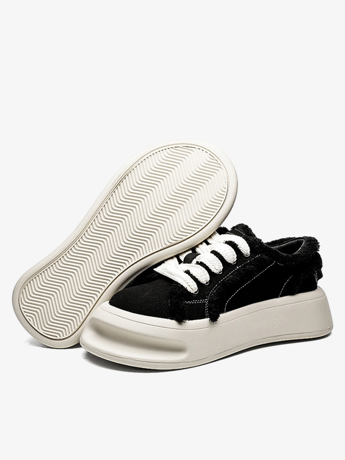 Fuzzy Trim Chunk Shoes - 2379 