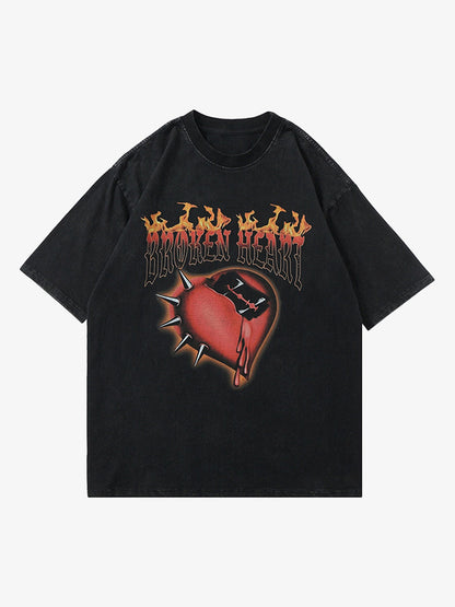 Thesupermade High Street Heart-print Dark T-shirt 