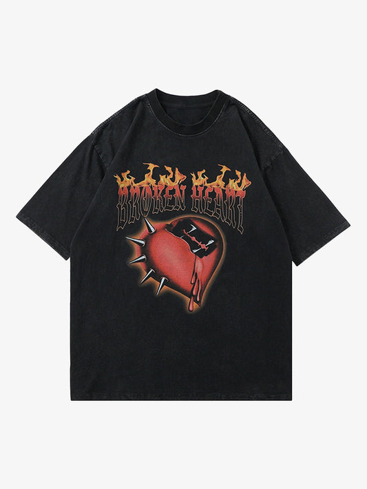 Thesupermade High Street Heart-print Dark T-shirt 