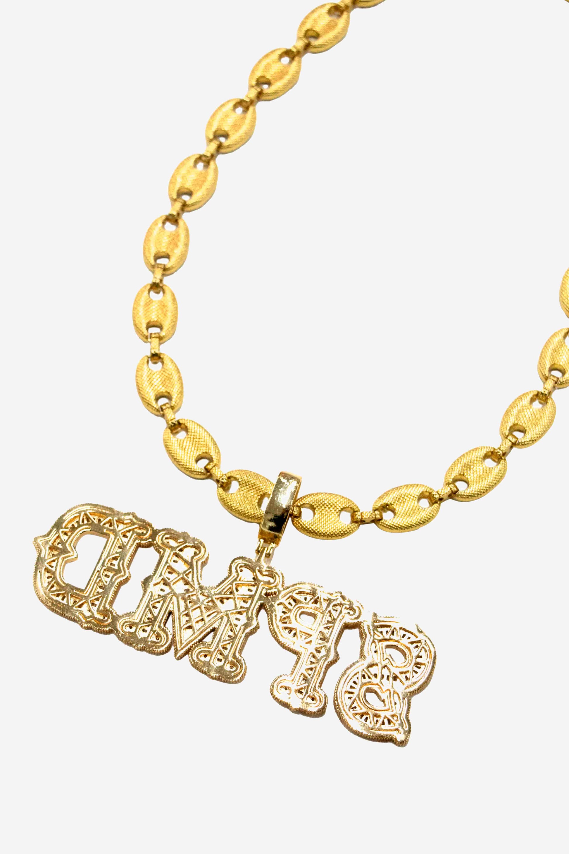 Thesupermade Hip-hop Diamond Letter Necklace - 2229 