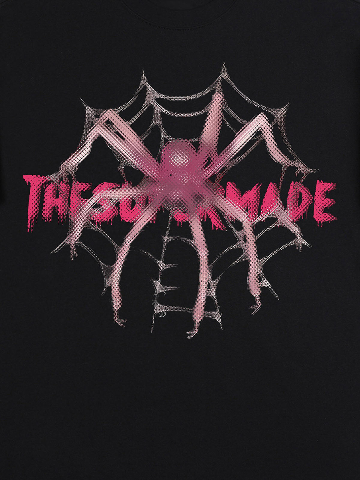 Thesupermade Pink Diamond Spider Hip Hop T-shirt 
