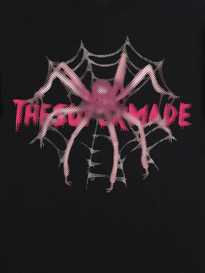 Thesupermade Pink Diamond Spider Hip Hop T-shirt 