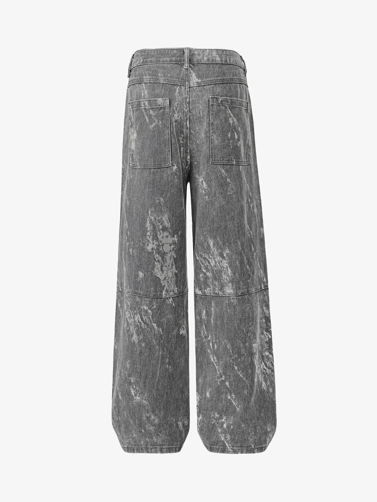 Thesupermade High Street Hip-hop Distressed Washed Work Jeans 
