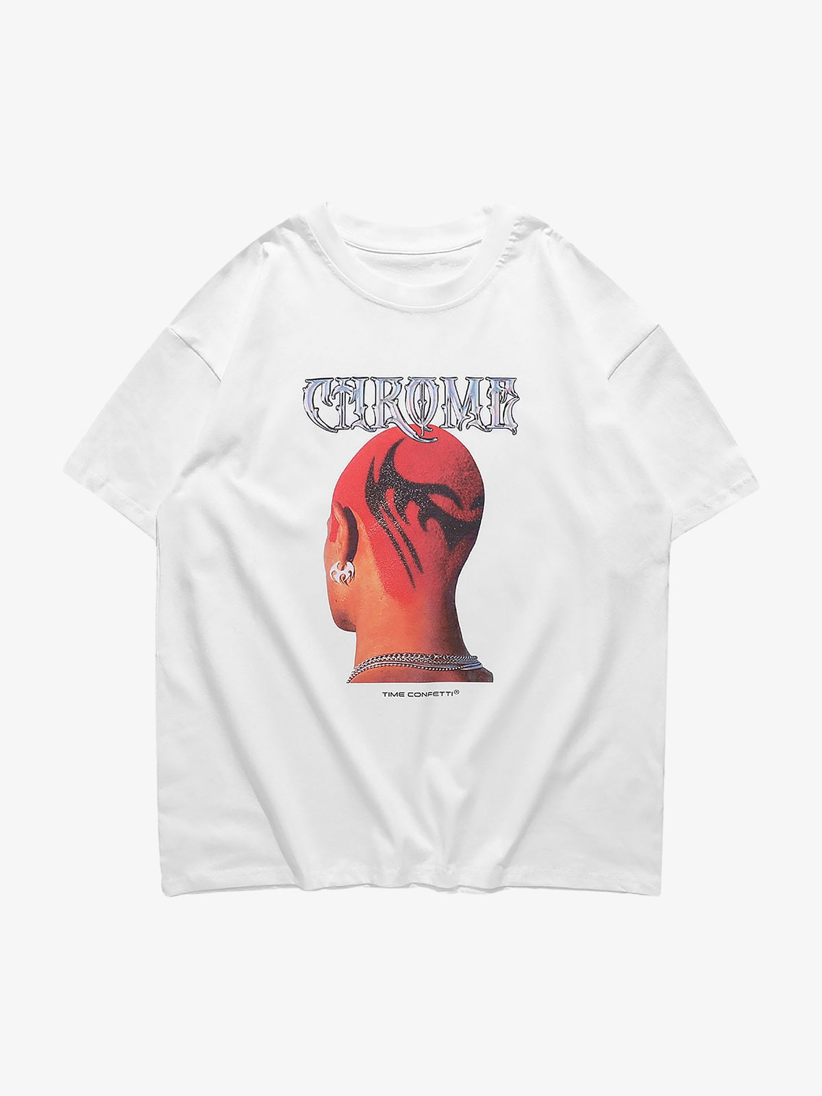 Thesupermade Head Print Hip Hop T-shirt - 1564 