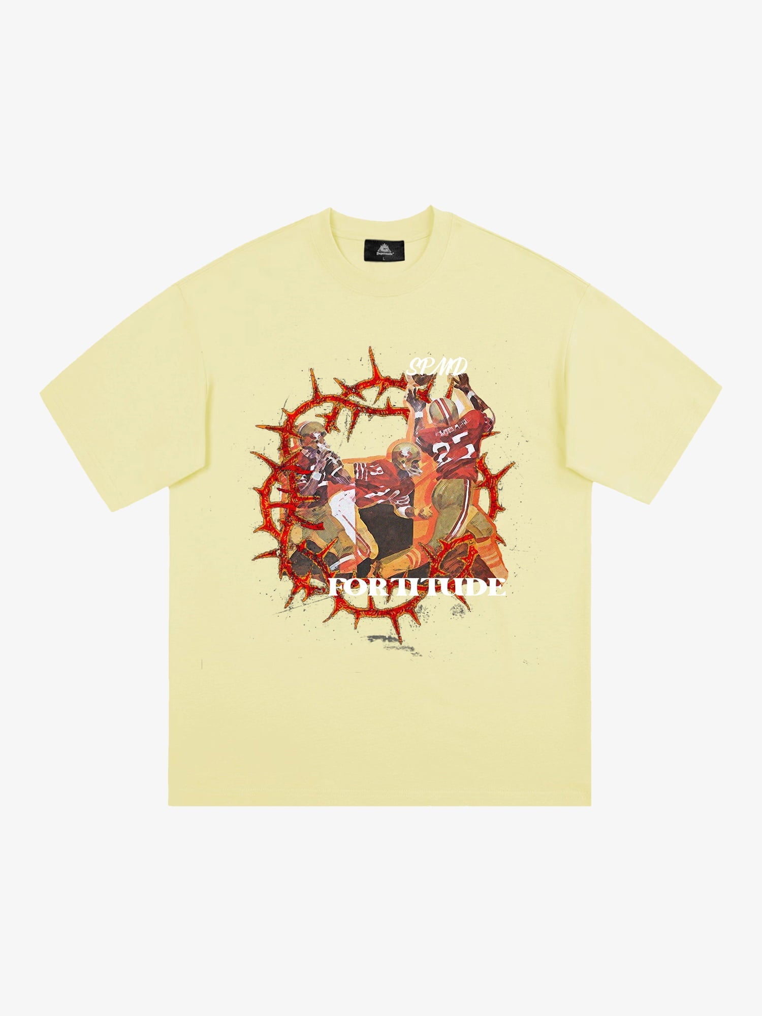 Super Bowl Football “FORTITUDE” Print T-Shirt 