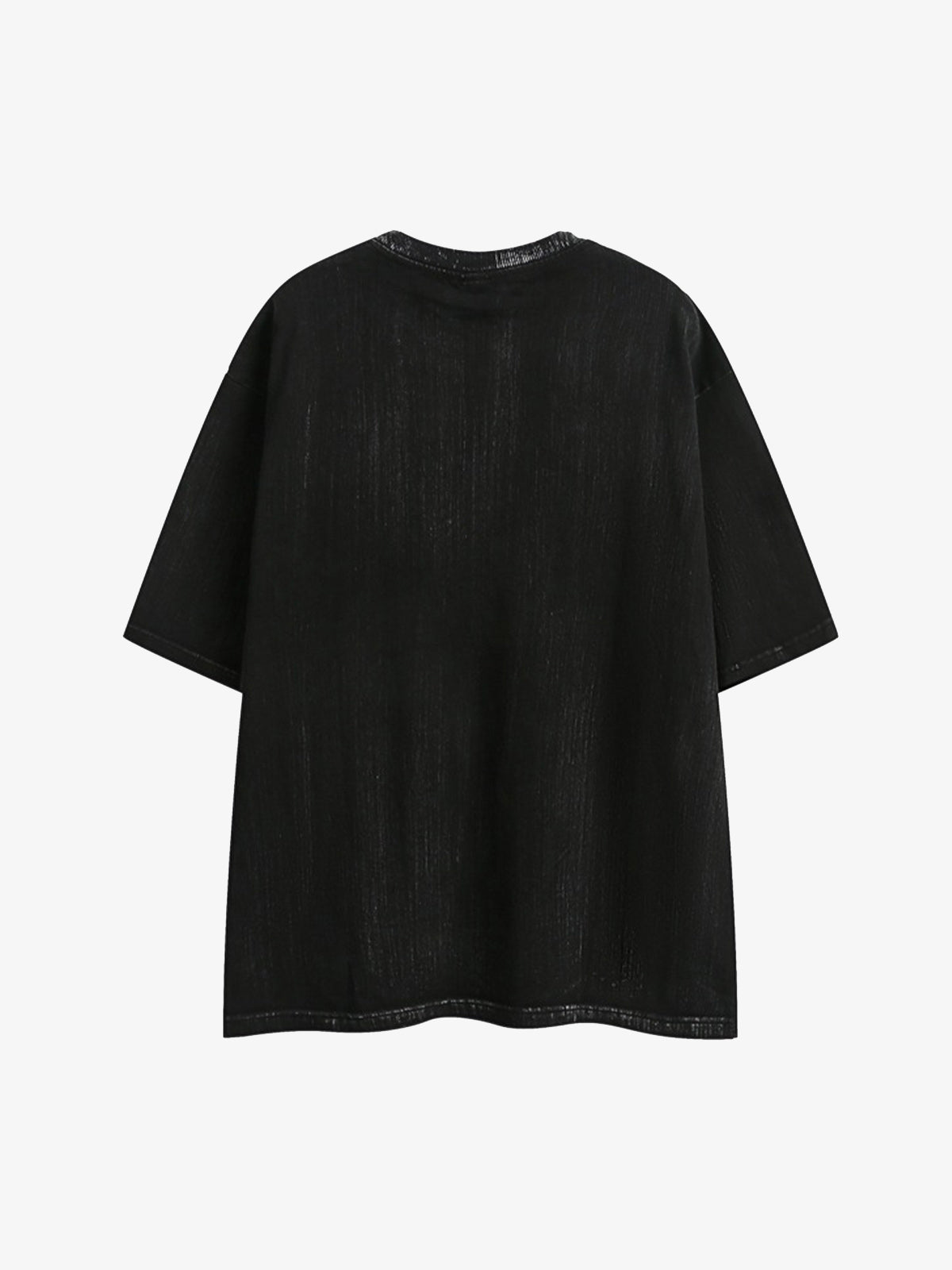 Distressed Embroidered Letter T-Shirt 