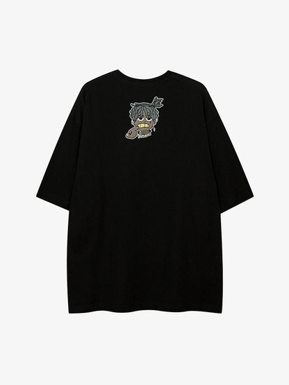Thesupermade Cartoon Foam Loose T-Shirt 