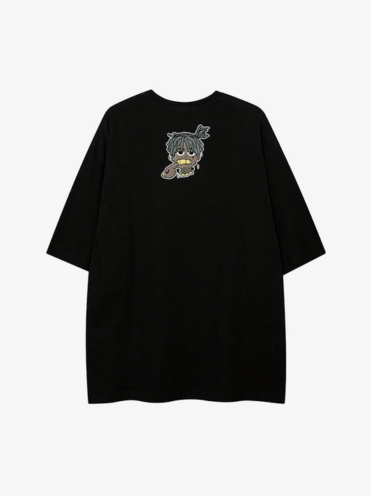 Thesupermade Cartoon Foam Loose T-Shirt 