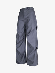 Woven Retro Cleanfit Pleated Drape Pants 
