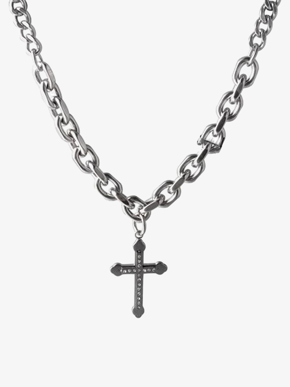 Thesupermade Black Cross Necklace -1131 