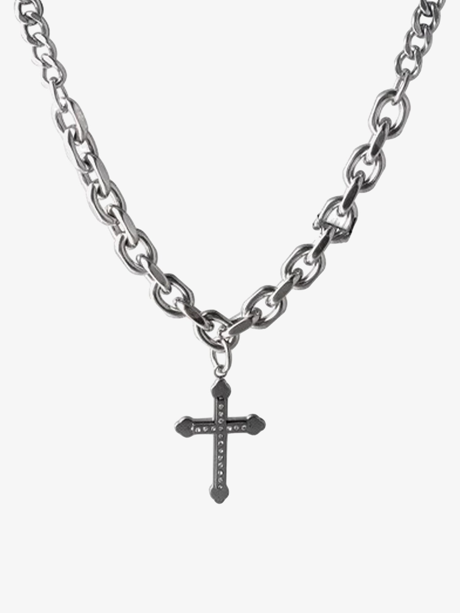 Thesupermade Black Cross Necklace -1131 