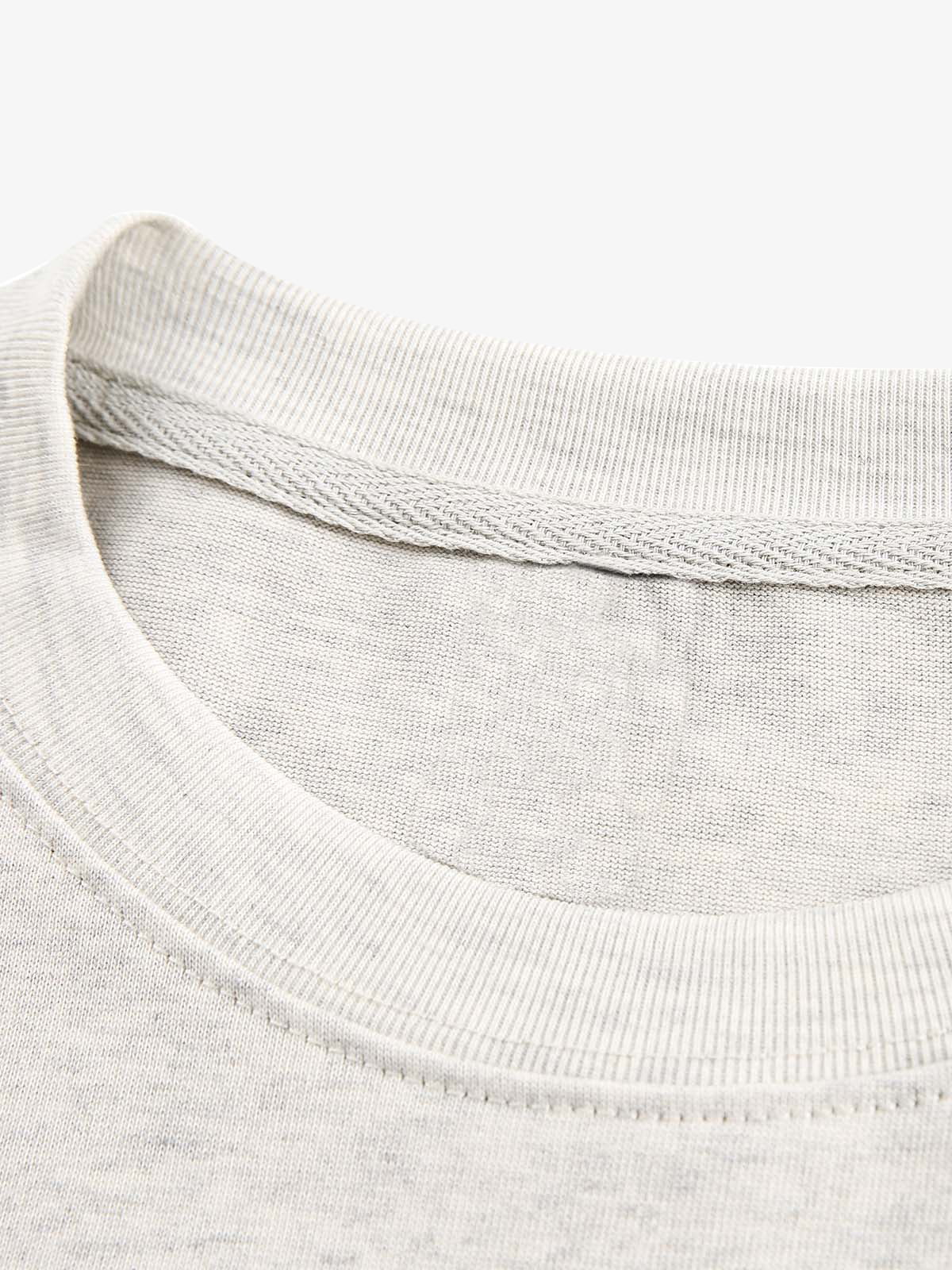 Faux Two-Piece Print Long-Sleeve T-shirt 