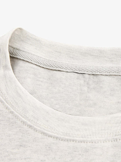 Faux Two-Piece Print Long-Sleeve T-shirt 