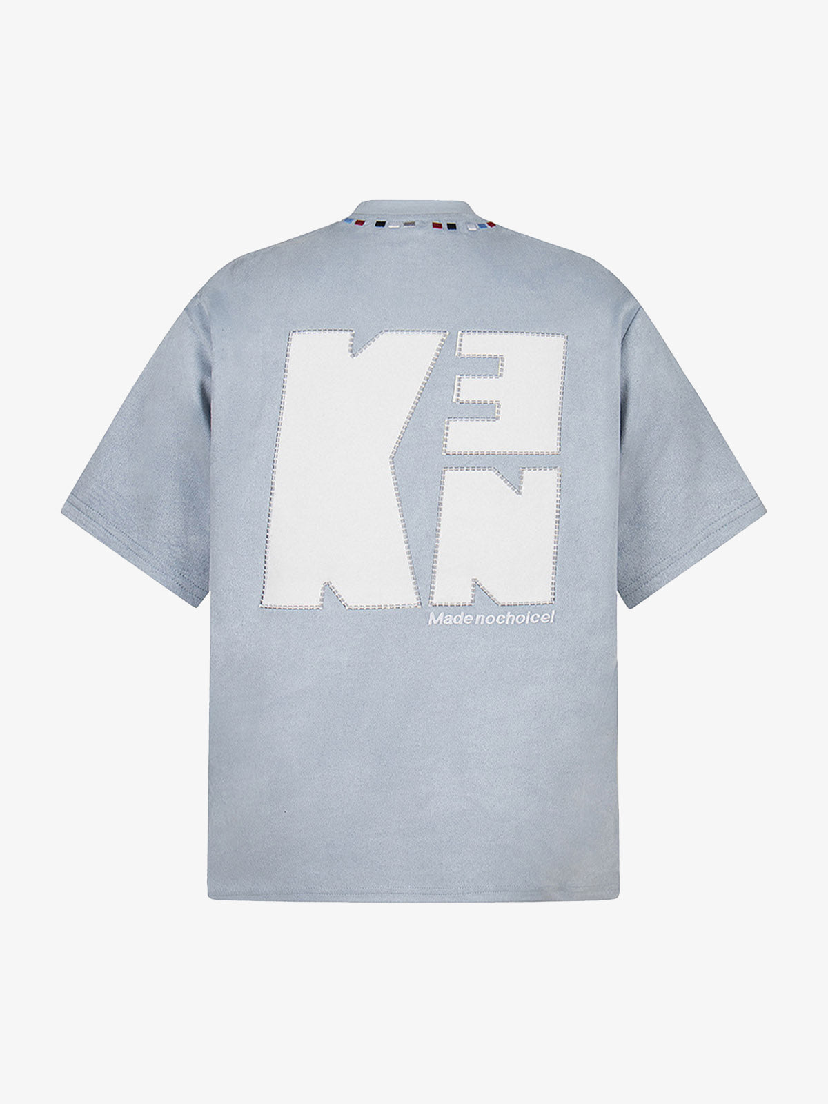 Embroidered Neckline Oversized T-Shirt 