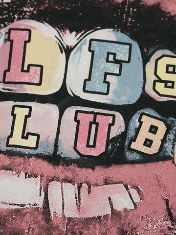 Retro Letter Lip Graphic T-Shirt 