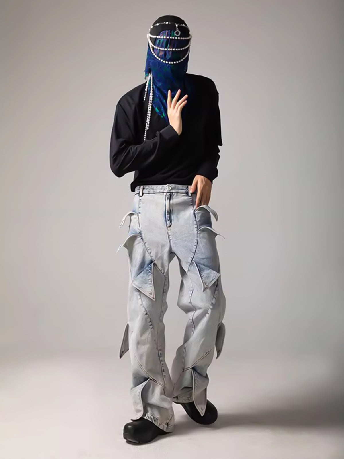 Thesupermade High Street Deconstructed Washed Jeans 