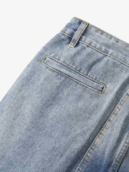Thesupermade Homemade Large Pocket Cargo Jeans 