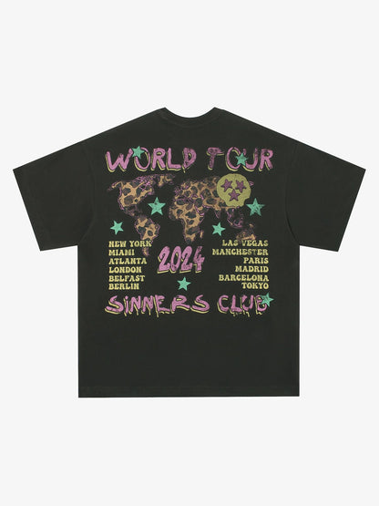 Thesupermade Skull Print Crew Neck T-shirt 