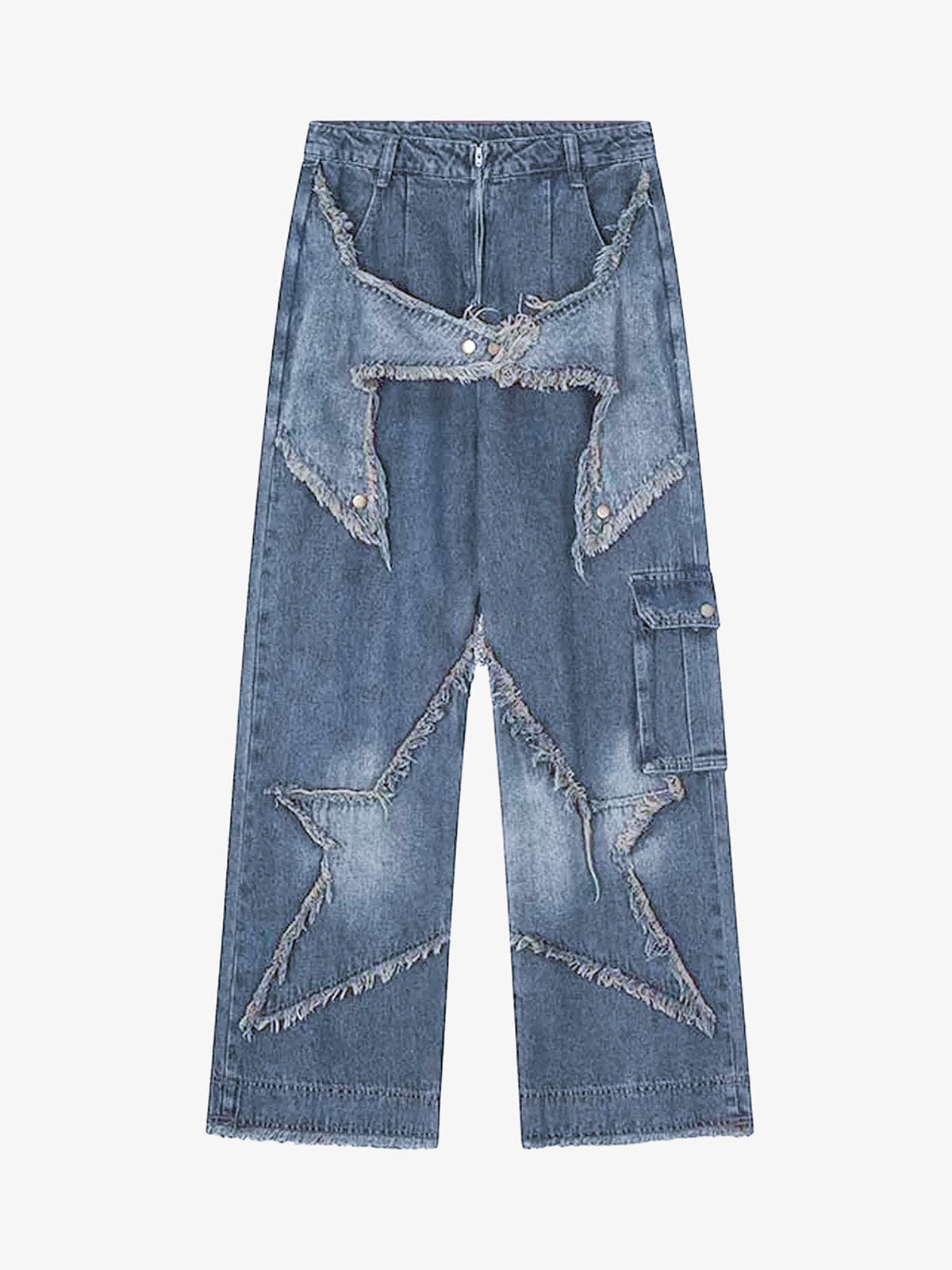 Thesupermade Patch Embroidered Straight-leg Jeans - 1572 