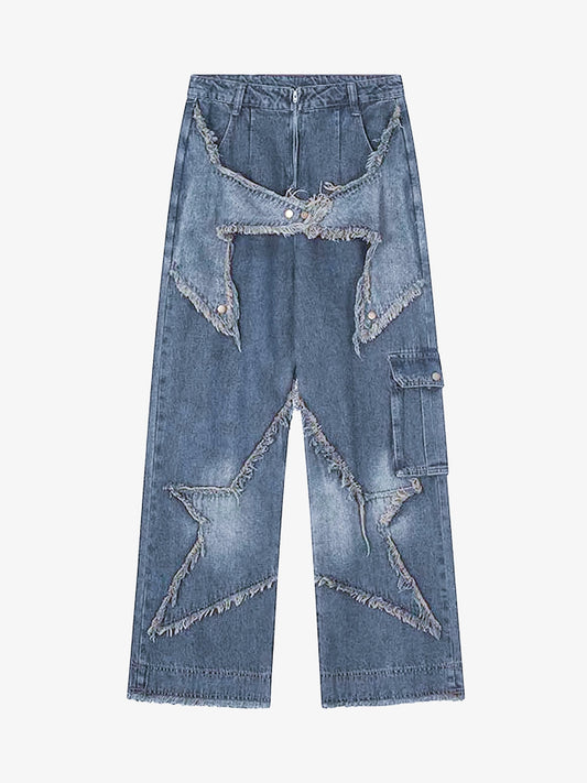 Thesupermade Patch Embroidered Straight-leg Jeans - 1572 