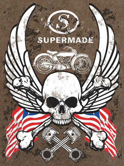 Orginal Skull Flag Independence Day T-shirt 